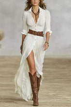 Load image into Gallery viewer, Women's Fall 2026 Sexy Solid Color Irregular Pleated Belted Dress