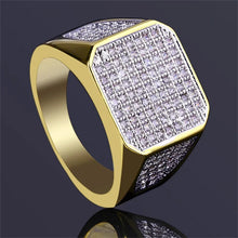 Load image into Gallery viewer, New 2023 Metal Glossy Rings for Men Geometric Width Signet Square Finger Punk Style Fashion Ring Jewelry Accessories Whole Sale
