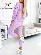 Load image into Gallery viewer, Autumn Winter New Women's Sets Simple Versatile Sleeveless Vest Short Vintage Cardigan Jacket Sports Pants Sexy 3 Piece Sets