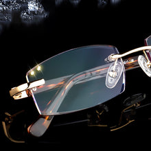 Load image into Gallery viewer, BEGREAT Luxury Designer Reading Glasses Rimless Diamond Cutting Frame Square Reader Glasses Men Women Presbyopia Anti-blue Light