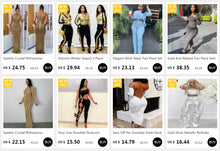 Load image into Gallery viewer, Elegant Work Wear Two Piece Set Fall Clothes for Women Ruffles Crop Top and Wide Leg Pants Suits Matching Sets Sexy Club Outfits