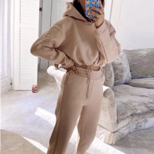 Load image into Gallery viewer, Fall Winter 2025 New Women's Hoodies Two Piece Set - Oversized Hoodie Sweatpants Sportswear Suit |Casual Sweatshirt Trouser Set