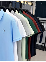 Load image into Gallery viewer, 100% pure cotton high-end brand men's short sleeve polo shirt summer fashion original pony embroidery golf Paul casual T-shirt