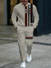 Load image into Gallery viewer, 2025 New 3D Printed Half Zipper Men Long Sleeve Long Pants Set Zipper Closure Comfortable Fit Fashion Casual Outfit