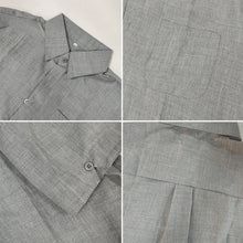 Load image into Gallery viewer, Summer Cotton Linen Shirts for Men Casual Short Sleeved Shirts Blouses Solid Turn-Down Collar Formal Beach Shirts Male Clothing