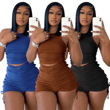 Load image into Gallery viewer, women two pieces sets summer 2 piece set women outfits sexy outfits for woman beach outfit summer shorts set 2022