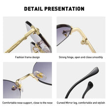 Load image into Gallery viewer, Vintage Rimless Polygon Sunglasses Women Men Luxury Brand Designer Popular Travel Small Frame Sun Glasses Ladies