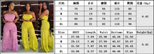 Load image into Gallery viewer, Women Summer Sexy Outfits 2pc Boho Pant Sets Ruffled Two Pieces Pants Set Ladies Strapless Crop Tube Top and Wide Leg Pants Suit