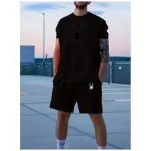 Load image into Gallery viewer, Men's summer T-shirt set, fashionable sportswear, men's short sleeved T-shirt, sports shorts two-piece set, men's casual jogging