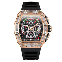 Load image into Gallery viewer, 2022 New Men's Automatic Mechanical Watch ONOLA Fashion Unique Luxury Diamond Inlaid Design Waterproof Silicon Tape Watches Men