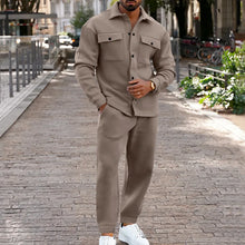 Load image into Gallery viewer, Autumn Winter Color Matching Zipper Tracksuit Hoodies Two-piece Tracksuit Casual Pants Men's Suit Long-Sleeved Hoodie+Pants