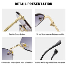 Load image into Gallery viewer, Vintage Rimless Polygon Sunglasses Women Men Luxury Brand Designer Popular Travel Small Frame Sun Glasses Ladies