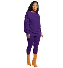 Load image into Gallery viewer, two piece set women 2 piece set stacked leggings clothes for women outfits stacked pants tracksuit female fall clothes