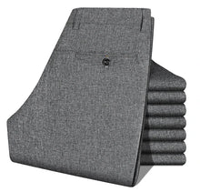 Load image into Gallery viewer, Mens Trousers Business Casual Pants Summer Autumn Dress Straight Pants Elastic Black Grey Loose Formal Pants