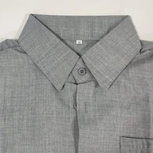 Load image into Gallery viewer, Summer Cotton Linen Shirts for Men Casual Short Sleeved Shirts Blouses Solid Turn-Down Collar Formal Beach Shirts Male Clothing