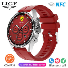 Load image into Gallery viewer, LIGE New GPS Smart Watch Men Outdoor Compass Sport Fitness Bracelet Bluetooth Call Clock Waterproof NFC Steel Smartwatch For Men