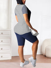 Load image into Gallery viewer, Women's Summer Two-Piece Set Running Sportswear Casual Loose T-Shirt Shorts Set round Neck Short Sleeve Soft Versatile Basic