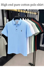 Load image into Gallery viewer, 100% pure cotton high-end brand men's short sleeve polo shirt summer fashion original pony embroidery golf Paul casual T-shirt