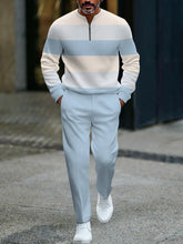Load image into Gallery viewer, 2025 New 3D Printed Half Zipper Men Long Sleeve Long Pants Set Zipper Closure Comfortable Fit Fashion Casual Outfit