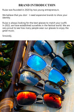 Load image into Gallery viewer, Ruiao Luxury high quality rimless diamond cut nylon lens UV400 Sunglasses fashion square metal legs glasses for men women