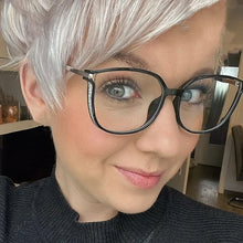 Load image into Gallery viewer, Luxury Far Sight Reading Glasses for Women Blue Light Blocking Computer Eyewear New Trendy Cat Eye Eyeglasses for Women Men