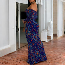 Load image into Gallery viewer, Women's Fall Off Shoulder Bodycon Dress Formal Long Sleeve Elegant Cocktail Party Maxi Dress Wedding Guest Dresses