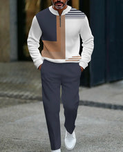Load image into Gallery viewer, 2025 New 3D Printed Half Zipper Men Long Sleeve Long Pants Set Zipper Closure Comfortable Fit Fashion Casual Outfit