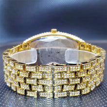 Load image into Gallery viewer, Stainless Steel Men's Watches Luxury Diamond Silver Iced Out Quartz Watch Top Brand 30M Waterproof Big Dial Tonneau Reloj Hombre