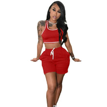 Load image into Gallery viewer, Casual Workout Sets 2 Piece Outfits for Women 2025 Sport Crop Tank Top High Waist Yoga Shorts Leggings Lounge Wear Tracksuit