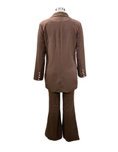 Load image into Gallery viewer, Autumn Winter 2 Piece Outfits for Women Blazer Jackets High Waisted Straight Leg Pants Suits Set Business Casual Office