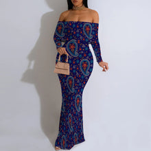 Load image into Gallery viewer, Women's Fall Off Shoulder Bodycon Dress Formal Long Sleeve Elegant Cocktail Party Maxi Dress Wedding Guest Dresses