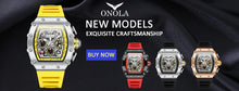 Load image into Gallery viewer, 2022 New Men's Automatic Mechanical Watch ONOLA Fashion Unique Luxury Diamond Inlaid Design Waterproof Silicon Tape Watches Men