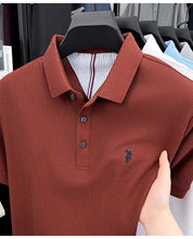 Load image into Gallery viewer, 100% pure cotton high-end brand men's short sleeve polo shirt summer fashion original pony embroidery golf Paul casual T-shirt