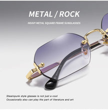 Load image into Gallery viewer, Vintage Rimless Polygon Sunglasses Women Men Luxury Brand Designer Popular Travel Small Frame Sun Glasses Ladies
