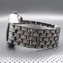 Load image into Gallery viewer, Stainless Steel Men's Watches Luxury Diamond Silver Iced Out Quartz Watch Top Brand 30M Waterproof Big Dial Tonneau Reloj Hombre