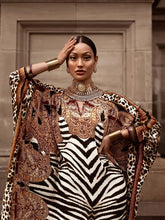 Load image into Gallery viewer, Spring and Summer Elegant New European and American Women's Clothing, Middle Eastern Retro Ethnic Style Printed Skirt, Muslim Plus-Size Loose Robe, Elegant Commuter Dress