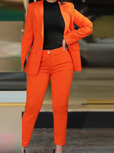 Load image into Gallery viewer, Women Two Pieces Pant Suits, Spring Autumn Loungewear Solid Fashion Matching Sets, 2023 Cardigan Top Pencil Pants Ladies Outfit