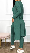 Load image into Gallery viewer, Two Piece Set Women Outfit 2024 Spring Fashion Drawstring Pocket Design U-Neck Sleeveless Skinny Jumpsuit & Long Sleeve Coat Set