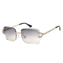 Load image into Gallery viewer, Fashion Rimless Square Sunglasses Vintage Diamond Brand Design Cut Lens Sun Glasses Men Women Metal Frame Luxury UV400 Eyewear