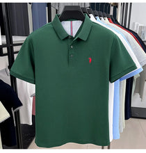 Load image into Gallery viewer, 100% pure cotton high-end brand men's short sleeve polo shirt summer fashion original pony embroidery golf Paul casual T-shirt