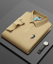 Load image into Gallery viewer, Luxury Embroidery Men's Polo Shirt Summer Thin Breathable 100%Cotton Black Navy Blue Lapel Short-Sleeved Tops Brand Clothing