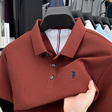 Load image into Gallery viewer, 100% pure cotton high-end brand men's short sleeve polo shirt summer fashion original pony embroidery golf Paul casual T-shirt