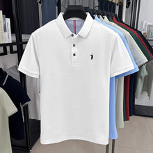 Load image into Gallery viewer, 100% pure cotton high-end brand men's short sleeve polo shirt summer fashion original pony embroidery golf Paul casual T-shirt