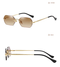 Load image into Gallery viewer, Vintage Rimless Polygon Sunglasses Women Men Luxury Brand Designer Popular Travel Small Frame Sun Glasses Ladies