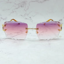 Load image into Gallery viewer, Rimless Sunglasses Men Carter Luxury Designer Vintage Sun Glasses Square Diamond Cut Fashion Shades Eyewear Gafas De Sol