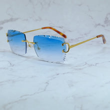 Load image into Gallery viewer, Rimless Sunglasses Men Carter Luxury Designer Vintage Sun Glasses Square Diamond Cut Fashion Shades Eyewear Gafas De Sol