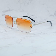 Load image into Gallery viewer, Rimless Sunglasses Men Carter Luxury Designer Vintage Sun Glasses Square Diamond Cut Fashion Shades Eyewear Gafas De Sol