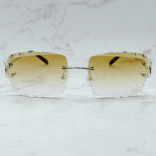 Load image into Gallery viewer, Rimless Sunglasses Men Carter Luxury Designer Vintage Sun Glasses Square Diamond Cut Fashion Shades Eyewear Gafas De Sol