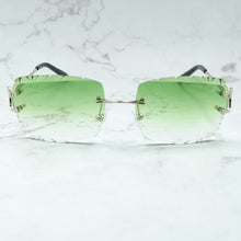 Load image into Gallery viewer, Rimless Sunglasses Men Carter Luxury Designer Vintage Sun Glasses Square Diamond Cut Fashion Shades Eyewear Gafas De Sol