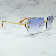 Load image into Gallery viewer, Rimless Sunglasses Men Carter Luxury Designer Vintage Sun Glasses Square Diamond Cut Fashion Shades Eyewear Gafas De Sol